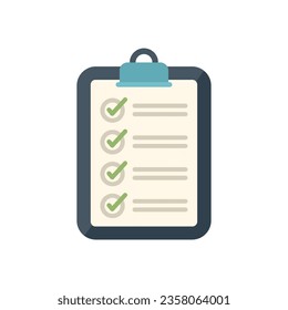 Event clipboard task icon flat vector. List planner. Time business isolated