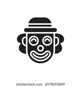 Event Clown Filled Icon Vector Illustration
