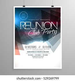 event club party flyer template brochure design