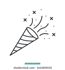 event, confetti icon vector illustration logo template for many purpose. Isolated on white background.