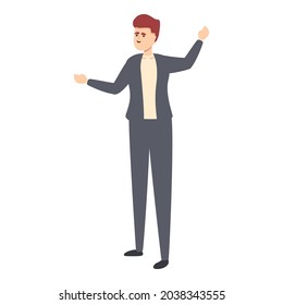 Event coordinator icon cartoon vector. Wedding decoration. Party planner