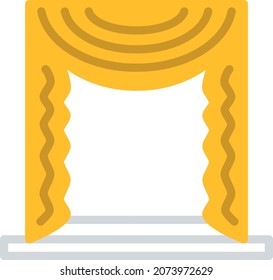 Cortina de evento, ilustración, vector, sobre un fondo blanco.