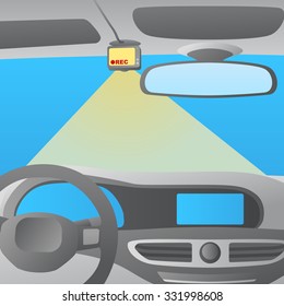 Event Data Recorder(Drive Recorder), Vector Illustration