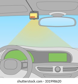 Event Data Recorder(Drive Recorder), Vector Illustration