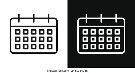 Fecha del evento y conjunto de iconos del calendario. Fecha límite de la agenda y símbolos de planificación mensual.