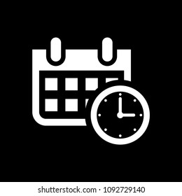 Event date and time vector icon