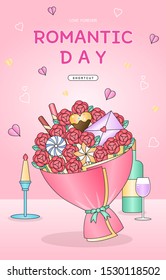Event Day Gradient Pop Up Illustration
