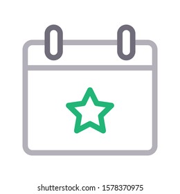 event day vector color line icon 