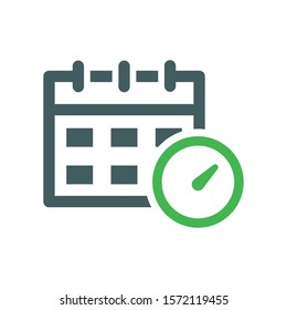 Event deadline icon. vector graphics