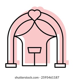 Event Decor color shadow thinline icon , vector, pixel perfect, illustrator file 