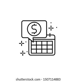 Event, dollar icon. Element of modern business icon
