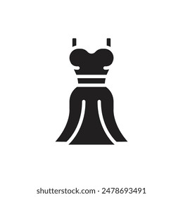 Vestido De Evento Icono Relleno Ilustración vectorial
