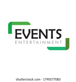 diseño del logo de entretenimiento de evento que simboliza la organización de unos. Es el diseño que usa una organización para su membrete, material publicitario y signos como emblema.