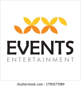 event entertainment logo  design symbolizing ones organization.It is design that is used by an organization for it's letterhead,advertising material,and signs as an emblem.