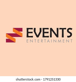 event entertainment logo  design symbolizing ones organization.It is design that is used by an organization for it's letterhead,advertising material,and signs as an emblem.
