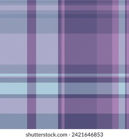 Event fabric check vector, tie textile seamless pattern. Teenage plaid texture background tartan in pastel and light colors.