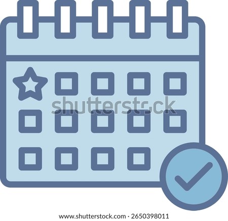 Event Filled Blue Tone Icon