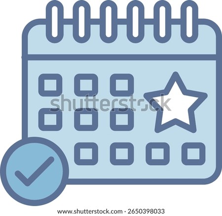 Event Filled Blue Tone Icon