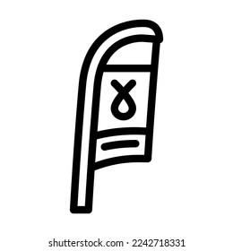 event flag line icon vector. event flag sign. isolated contour symbol black illustration