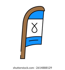 event flag line icon vector. event flag sign. isolated symbol illustration