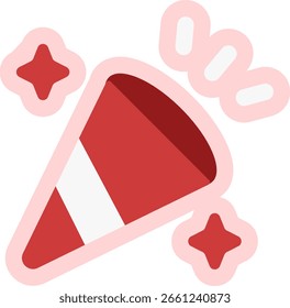 Diseño de pegatina de estilo plano de evento