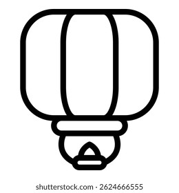 Event floating lantern icon. Outline event floating lantern vector icon for web design isolated on white background