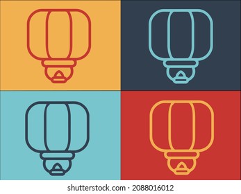 Event Floating Lantern Logo Template, Simple Flat Icon of light,event,culture