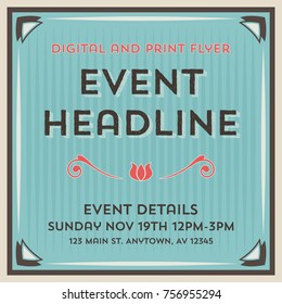 Event Flyer Background And Frame Template