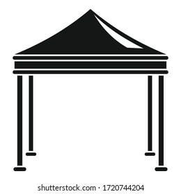 Icono de tienda del jardín de eventos. Ilustración simple del icono vectorial de tienda de jardín de eventos para el diseño web aislado en fondo blanco