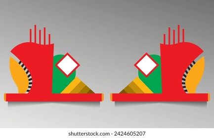 Vector de diseño de entrada de puerta de evento
