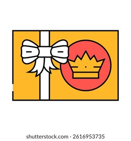 event gift box line icon vector. event gift box sign. isolated symbol illustration