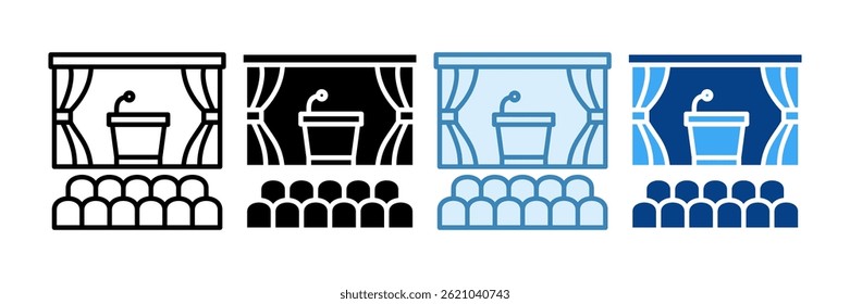 Conjunto de Ícones de Salão de Eventos - Coleção de Vários Estilos