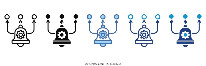 Event Handler icon set multiple style collection