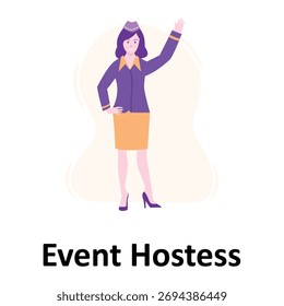 Event Hostess Vector Illustration Which can easily edit or modify
