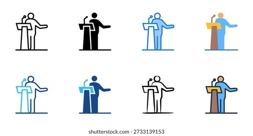 Event Hosting Symbole setzen mehrere Stilsammlung. Bearbeitbarer Strich 
