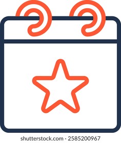 Event Icon Color Line Vector Illustration