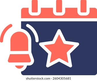 Event Icon Glyph Color Vector Illustration