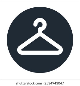 event icon hanger wardrobe in circle gray color vector graphics