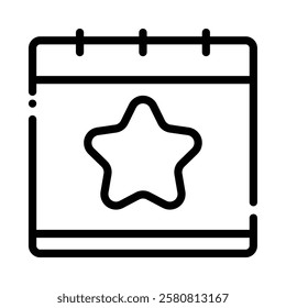 Event icon illustration in line style. Perfect for website mobile app presentation. Suitable for any user interface and user experience
