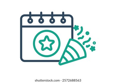 Event icon. line icon style. icon related to time and date. time elements vector illustration