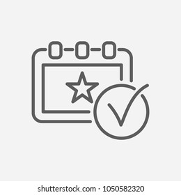Event icon line symbol. Isolated vector illustration of  icon sign concept for your web site mobile app logo UI design.