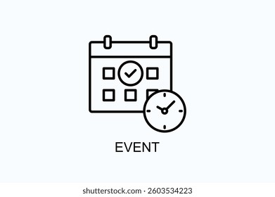 Event Icon Or Logo Isolated Illustration