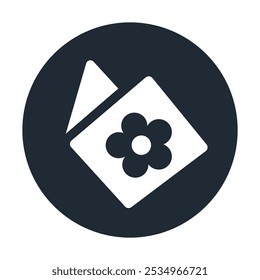 Icono de evento Postal en Vector de color gris Circle