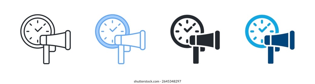Event Icon Set Multiple Style. Designed In Outline, Blue, Glyph, Dual Tone