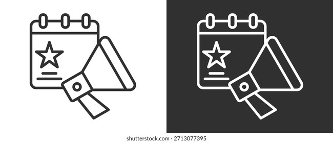 Conjunto De Iconos De Evento Colección De Vector Aislada En Blanco Y Negro