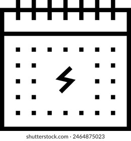 icono de evento. Diseño de estilo lineal delgado aislado sobre fondo blanco