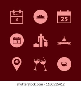 event icon. event vector icons set happy new year, guest, calendar and winners podium