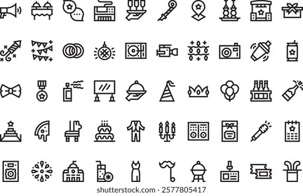 Event icons High-Quality Vector Icons Collection with Editable Stroke. Ideal for Professional and Creative Projects.