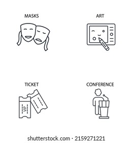 Event icons set . Event pack symbol vector elements for infographic web