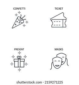 Event icons set . Event pack symbol vector elements for infographic web